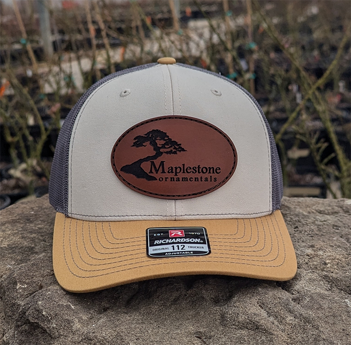 Richardson 112 Hat - Beige/Charcoal/Amber/Leather Patch