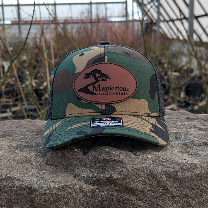 Richardson 112 Hat - Camo/Black/Leather Patch