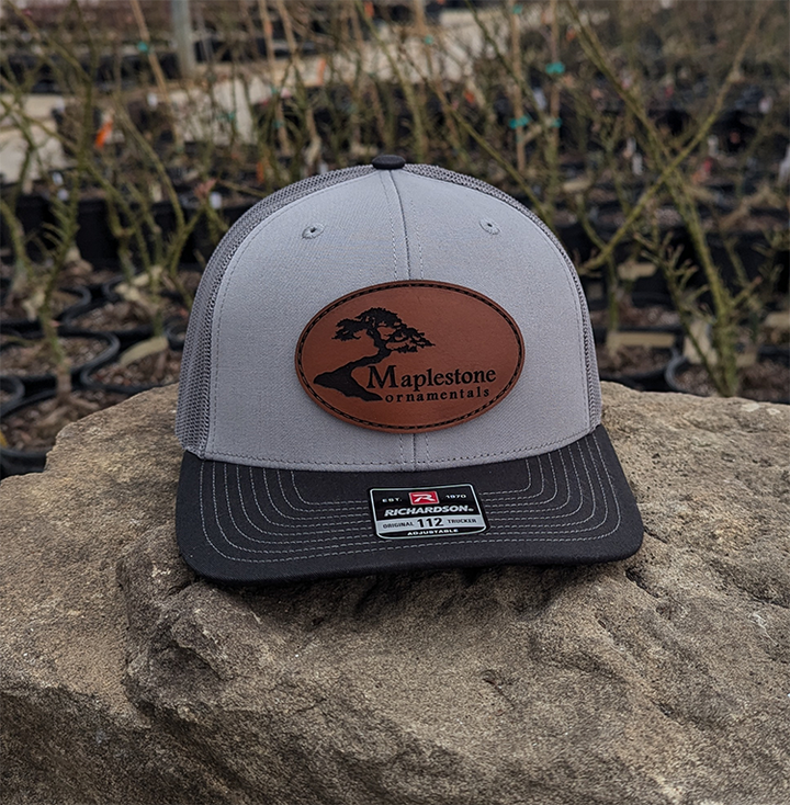 Richardson 112 Hat - Grey/Black/Charcoal/Leather Patch