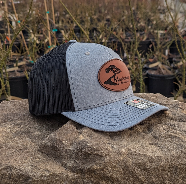 Richardson 112 Hat - Heather Grey/Black/Leather Patch