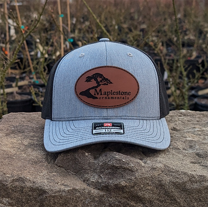 Richardson 112 Hat - Heather Grey/Black/Leather Patch