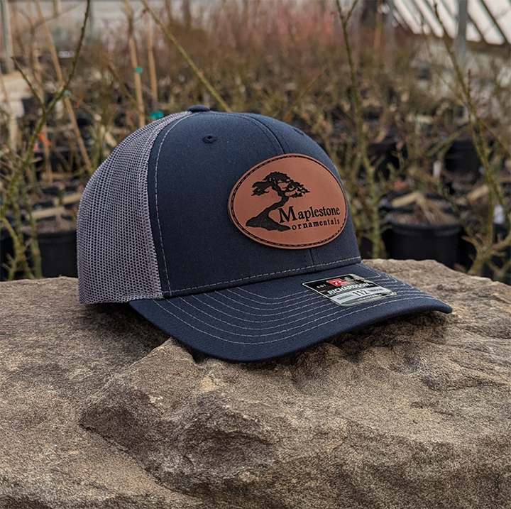 Richardson 112 Hat - Navy/Charcoal/Leather Patch