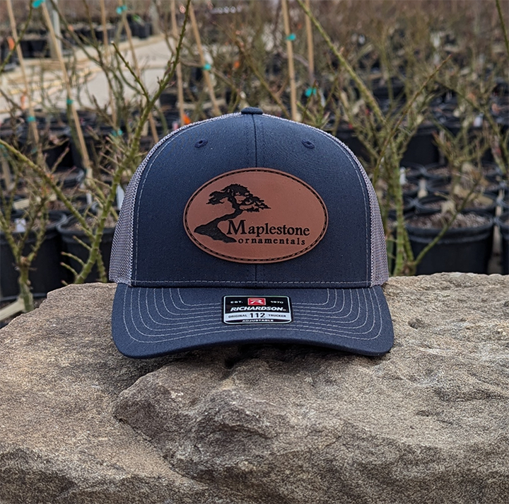 Richardson 112 Hat - Navy/Charcoal/Leather Patch